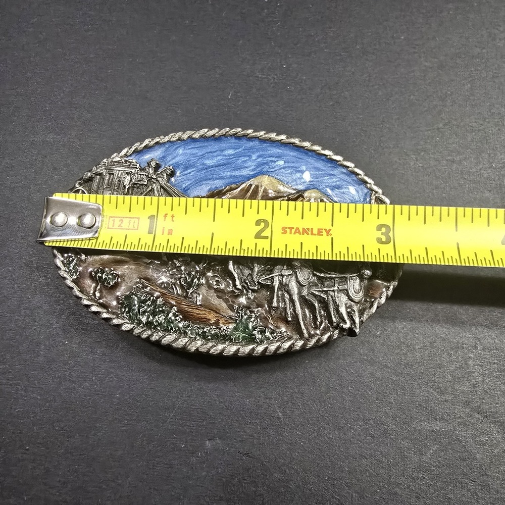 Siskiyou Buckle Co‎ Vintage 1983 Stagecouch Williams Oregon Belt Buckle - Picture 6 of 7